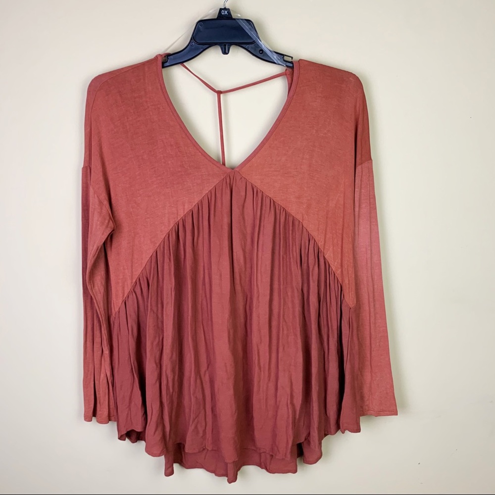 MTS Oversized Babydoll Long Sleeve Top Large - Picture 2 of 9
